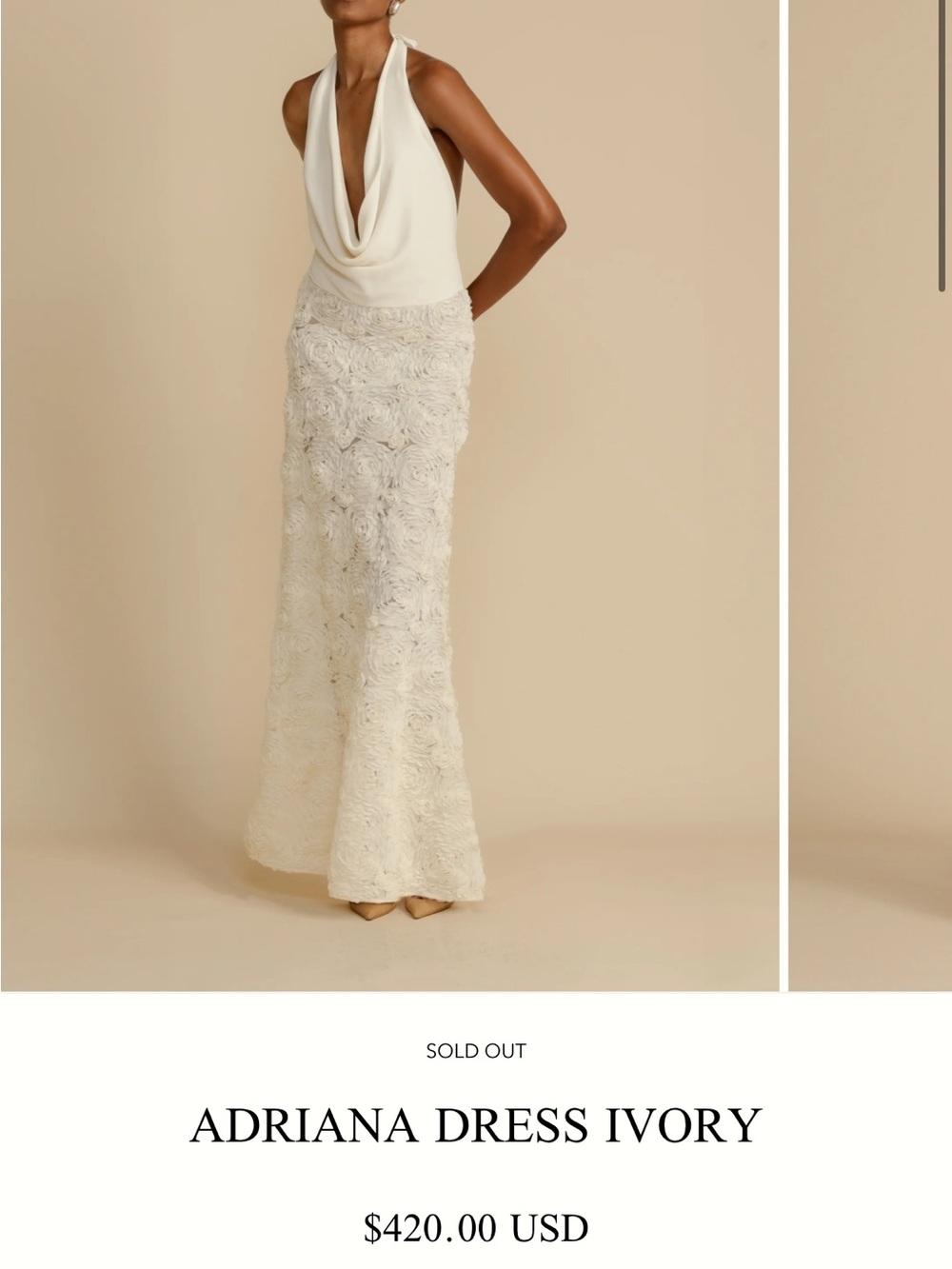 Ivory Lace Maxi Skirt